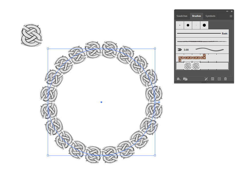 Image showing the celtic knot aligned in a circular formation.